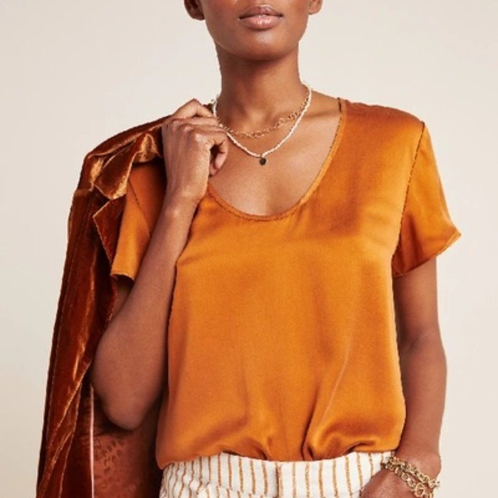 Anthropologie Lucy Silk Tee